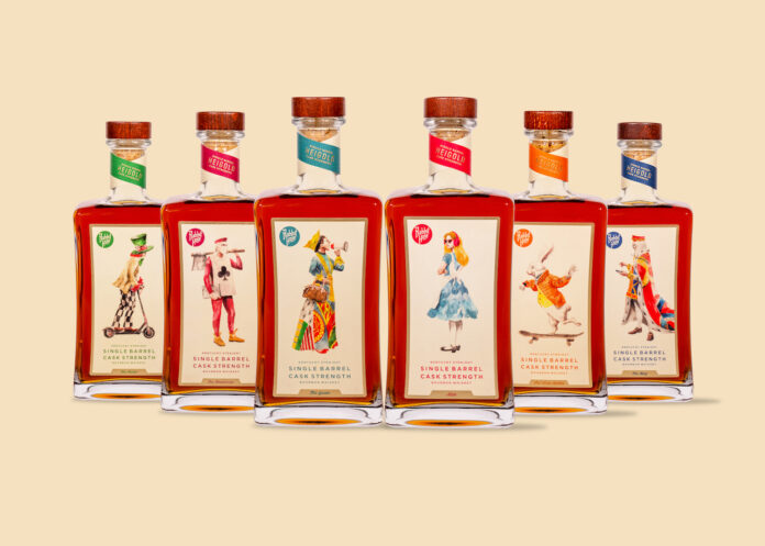 Rabbit Hole Distillery single barrel program art work art label bottle