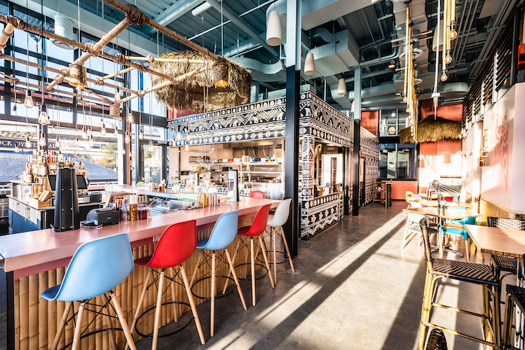 Tiki TNT in Washington, D.C.’s District Wharf is a bar owned by rum producer Todd Thrasher.