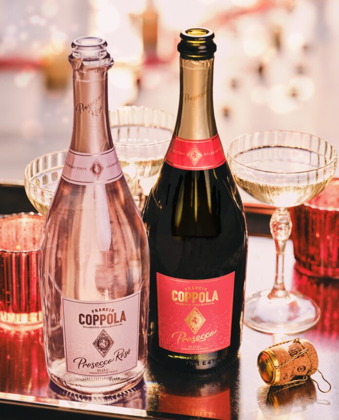 Coppola Diamond Collection Prosecco Rosé DOC and Prosecco DOC wine wines delicato