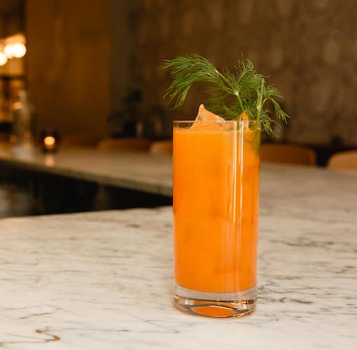 The Smoking Carrot cocktail at Forsythia in Philadelphia 