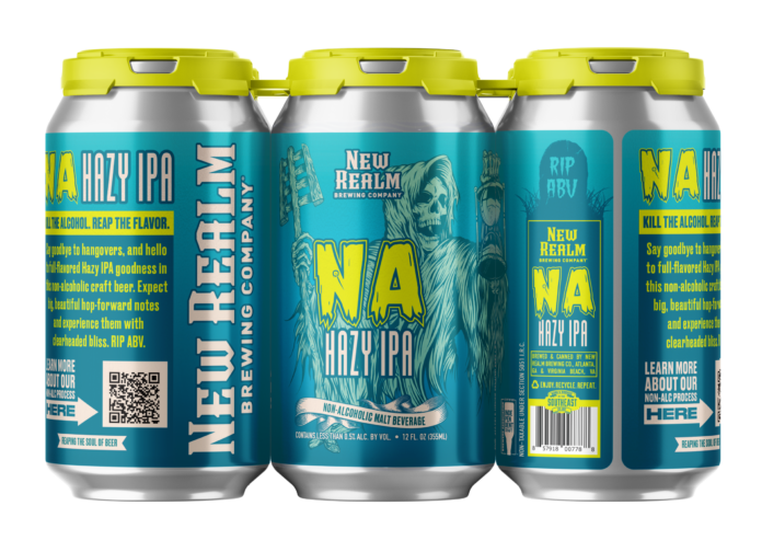 New Realm NA Hazy IPA nonalcoholic craft beer
