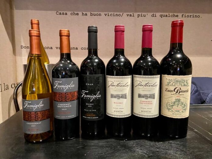 Bodegas Bianchi Silvio Alberto malbec cabernet sauvignon chardonnay