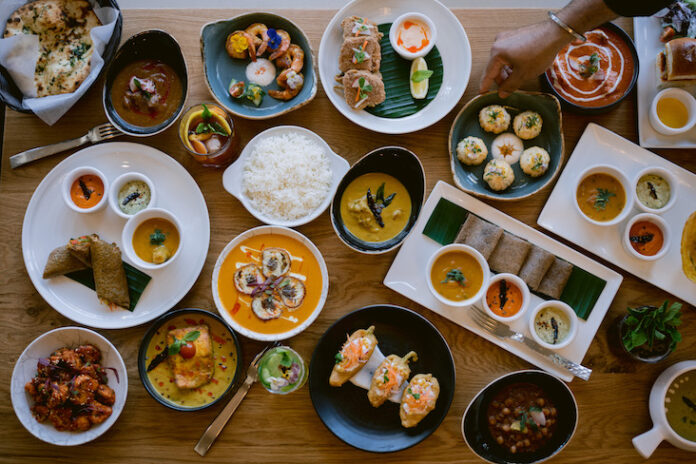 Indian dishes at Saffron restaurants in California