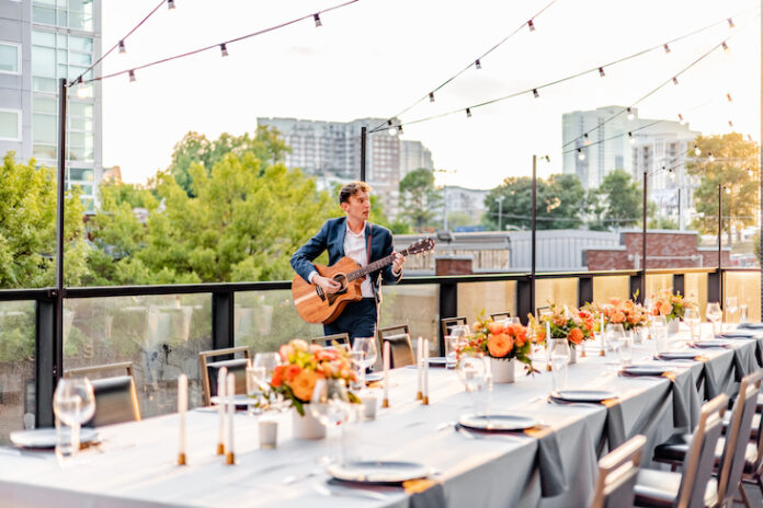 A dinner party at Thompson Nashville’s Goldtop Terrace
