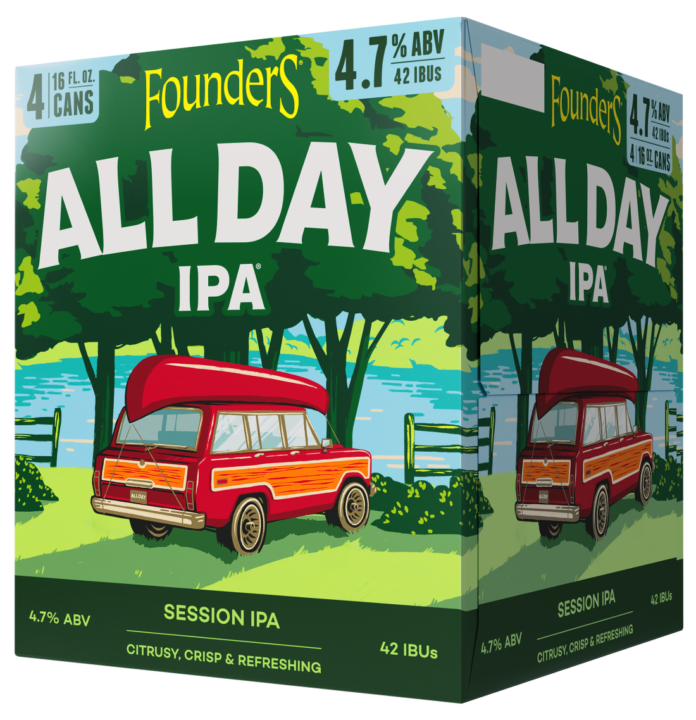 Founders All Day IPA beer new look can rebranding