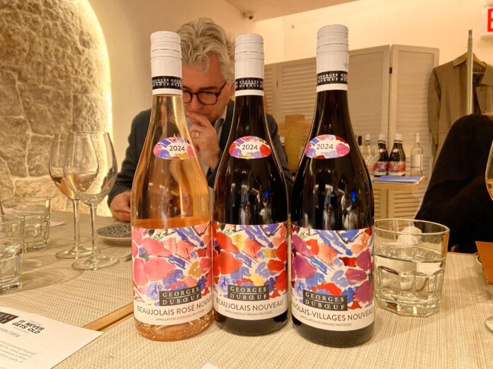 Beaujolais Nouveau 2024 orange rose tasting review wine Georges Duboeuf
