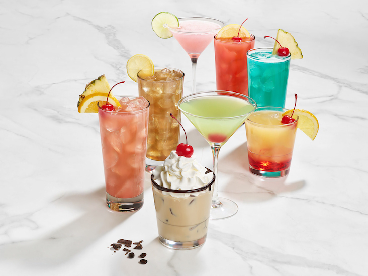 Bar Louie cocktails on marble table