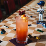 Cherry Paloma cocktail