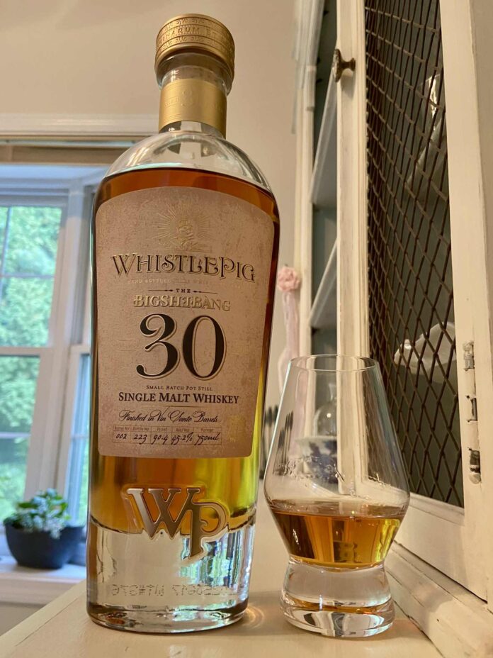 WhistlePig 30 Single Malt The BigShǝBàng big shebang whiskey years year old review