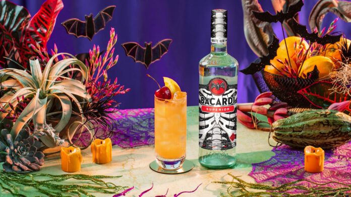 bacardi superior halloween bottle 2025 rum skeleton