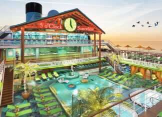New Margaritaville Ship to Boast Mega Bar Margaritaville at Sea's 5' oClock Somewhere venue