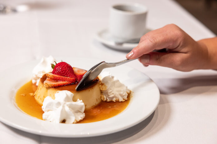 Classic Brazilian Pudim at Galpão Gaucho Brazilian Steakhouse