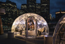 Empress 1908 Unveils ‘Gin-gle All The Way’ Holiday Cocktail Hotel Experience outdoor heated igloo at The Envoy Hotel in Boston