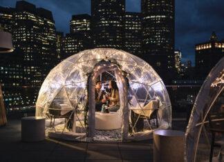 Empress 1908 Unveils ‘Gin-gle All The Way’ Holiday Cocktail Hotel Experience outdoor heated igloo at The Envoy Hotel in Boston