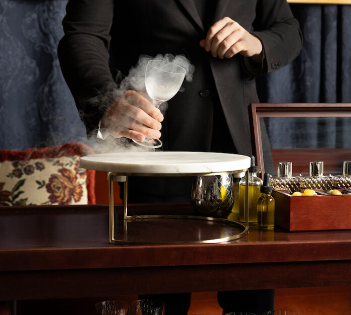 The Martini cart at Bazaar Meat by José Andrés in New Yor