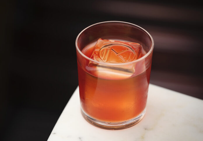 Pandan Negroni cocktail