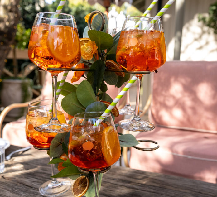 Spiced Aperol Spritz Tower