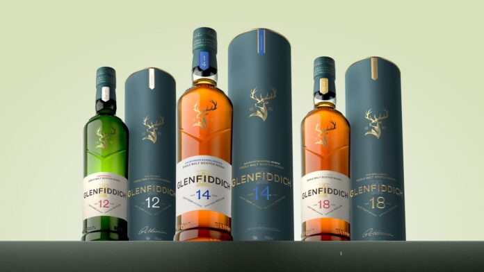 Glenfiddich new bottle branding redesign look single malt scotch whisky