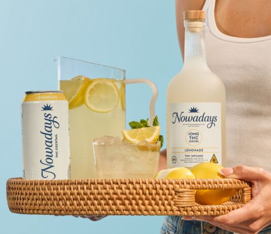 Nowadays to Reintroduce Lemonade THC Drinks nowadays lemonade thc cannabis beverage drinks canned cocktail cocktails