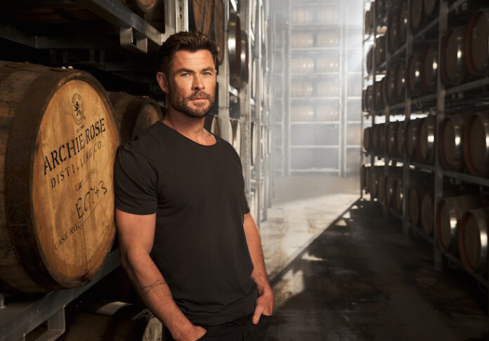 Actor Chris Hemsworth at Archie Rose Distilling Co.