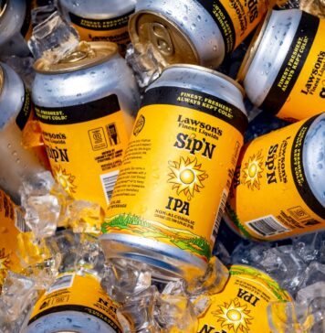 Lawson’s Finest Liquids Sip’N non-alcoholic IPA.