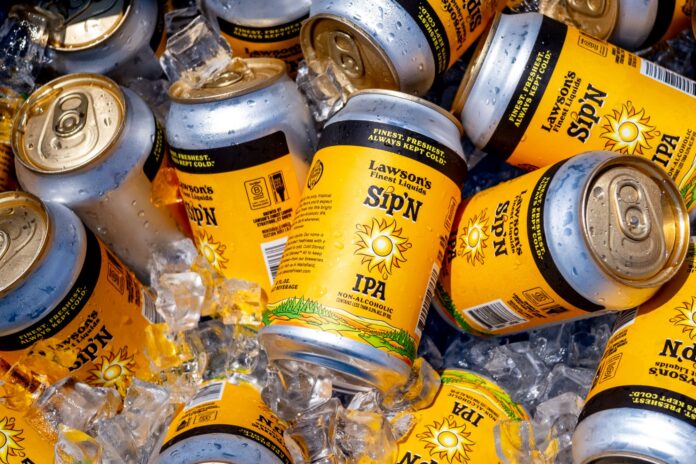 Lawson’s Finest Liquids Sip’N non-alcoholic IPA.